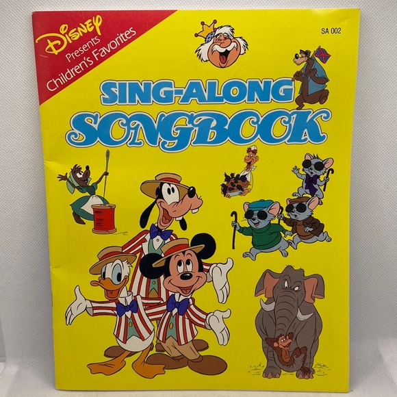 Disney Sing Along Songbook Children’s Favorites 80s Kids Sheet Music Book - Picture 1 of 13